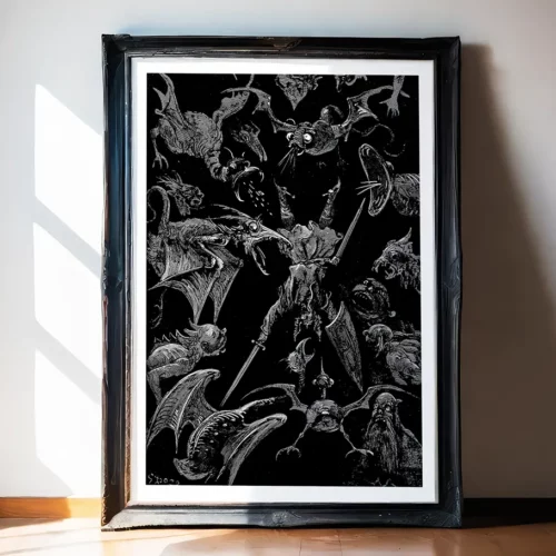 Affiche – La descente de Roland (Gustave Doré, 1849)