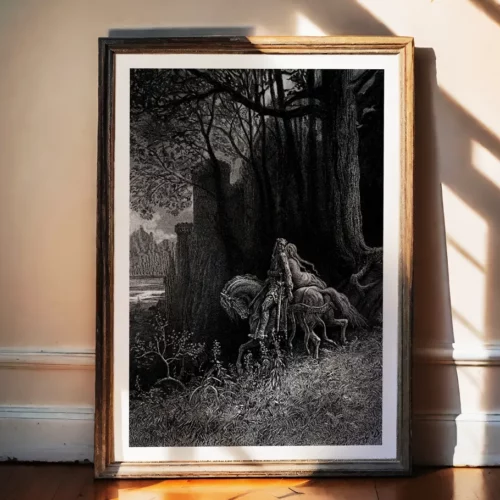 Affiche – Geraint et Énide en fuite (Gustave Doré, 1867)