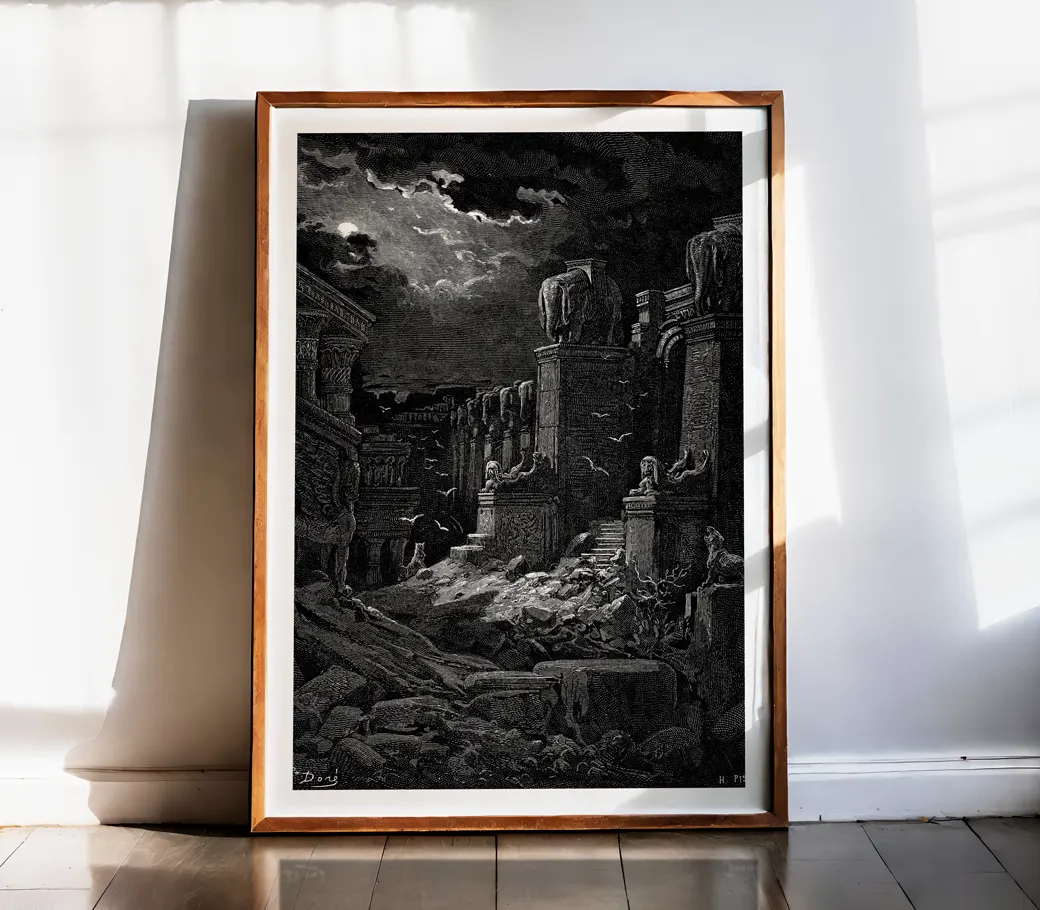 Affiche – Babylone en ruines (Gustave Doré, 1866)