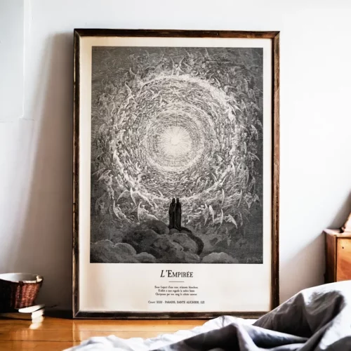 Affiche – L’Empyrée, la rose céleste du paradis (Paradiso XXXI) (Version avec titrage)