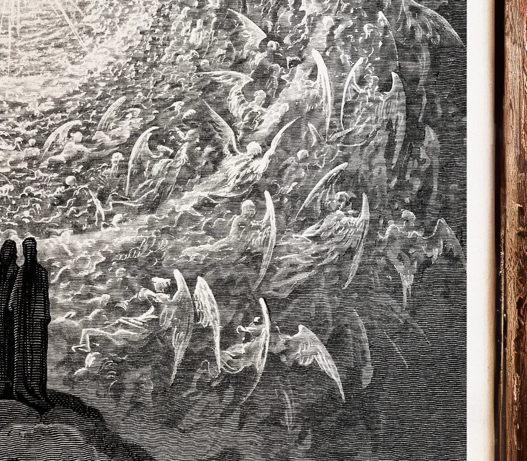 Affiche – L’Empyrée, la rose céleste du paradis (Paradiso XXXI) (Version avec titrage) – Image 3