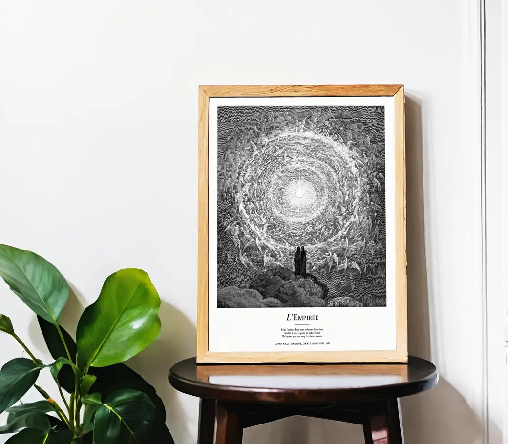 Affiche – L’Empyrée, la rose céleste du paradis (Paradiso XXXI) (Version avec titrage) – Image 4