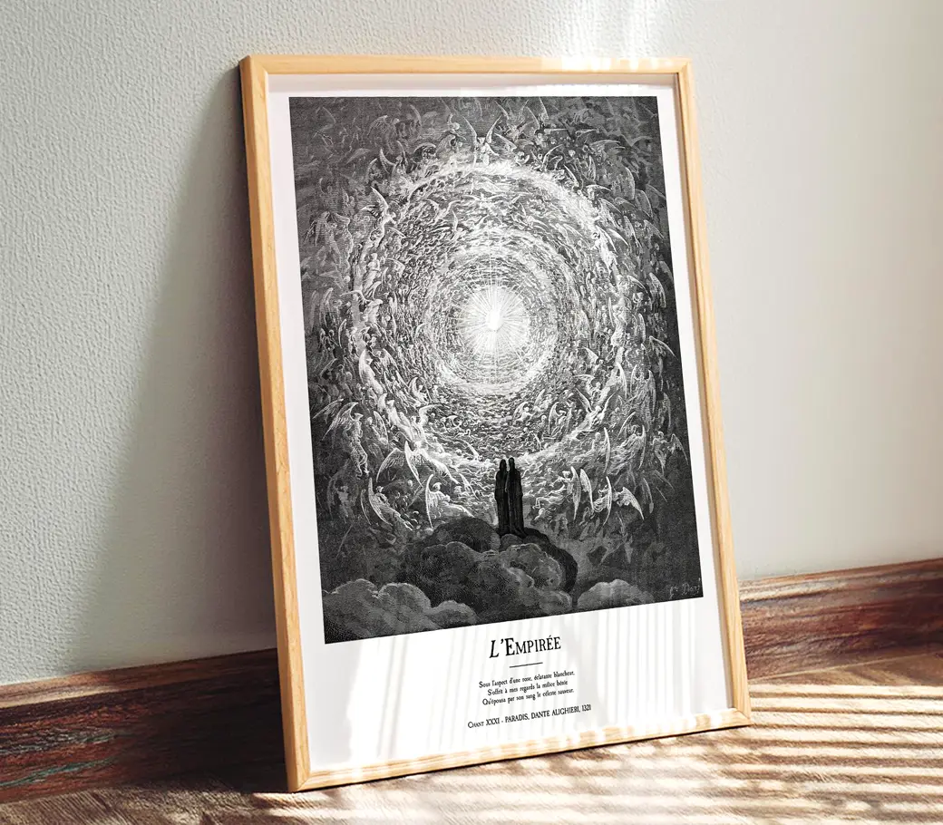 Affiche – L’Empyrée, la rose céleste du paradis (Paradiso XXXI) (Version avec titrage) – Image 5