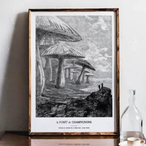 Affiche – La Forêt de champignons géants (Jules Verne, 1864)