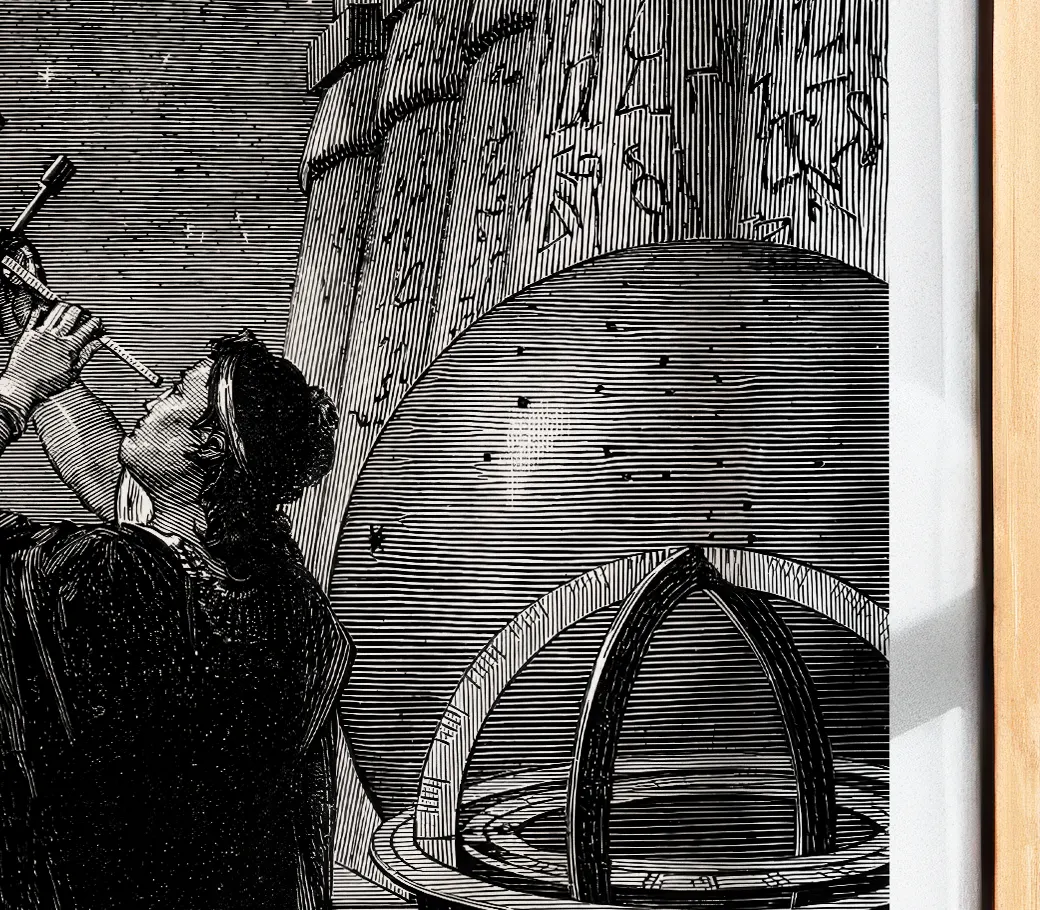 Affiche – Hipparque à l’observatoire d’Alexandrie (Camille Flammarion, XIXᵉ siècle) – Image 2