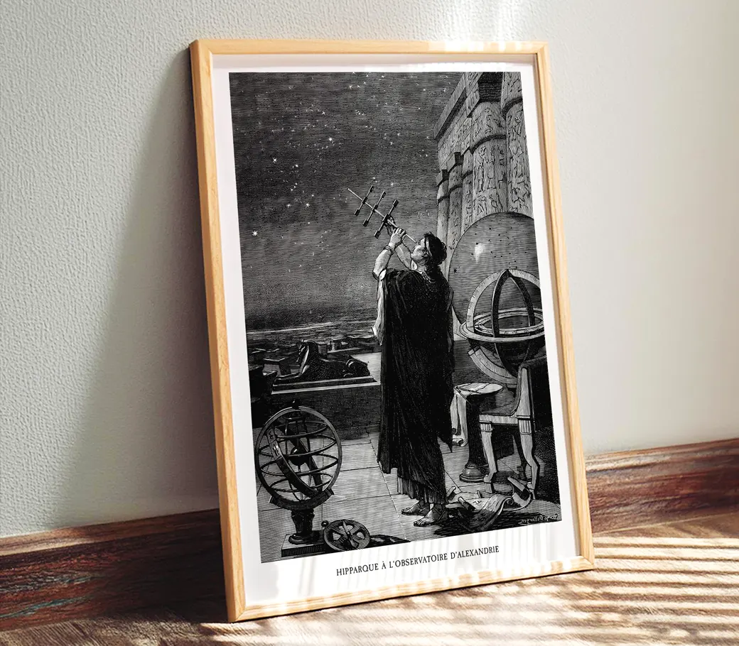 Affiche – Hipparque à l’observatoire d’Alexandrie (Camille Flammarion, XIXᵉ siècle) – Image 3