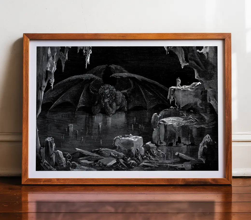Affiche – Satan prisonnier des glaces (Gustave Dore, 1861) – Image 3