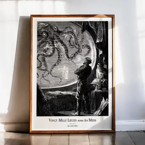 Affiche – Jules Verne : Vingt Mille Lieues sous les Mers (1869)