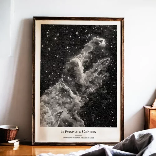Affiche –Les Piliers de la Création (style gravure classique)