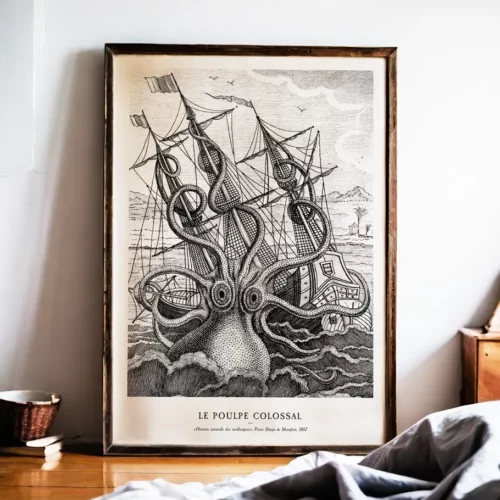 Affiche – Le Poulpe colossal (Pierre Dénys de Montfort, 1802)