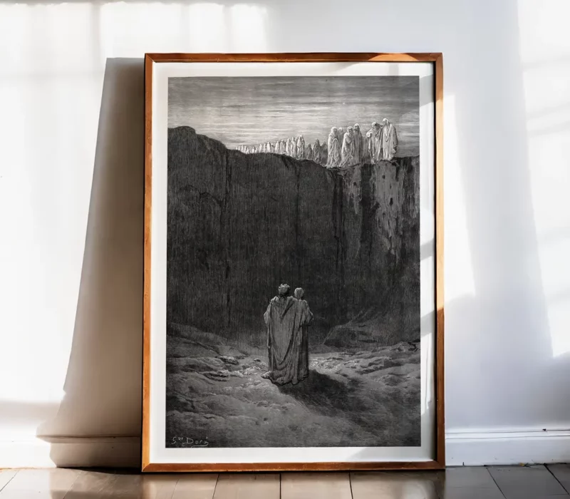 Affiche – Les âmes sur la falaise du Purgatoire (Gustave Doré, 1868)