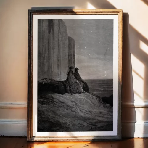 Affiche – Dante : Le crépuscule au Purgatoire (Gustave Doré, 1868)