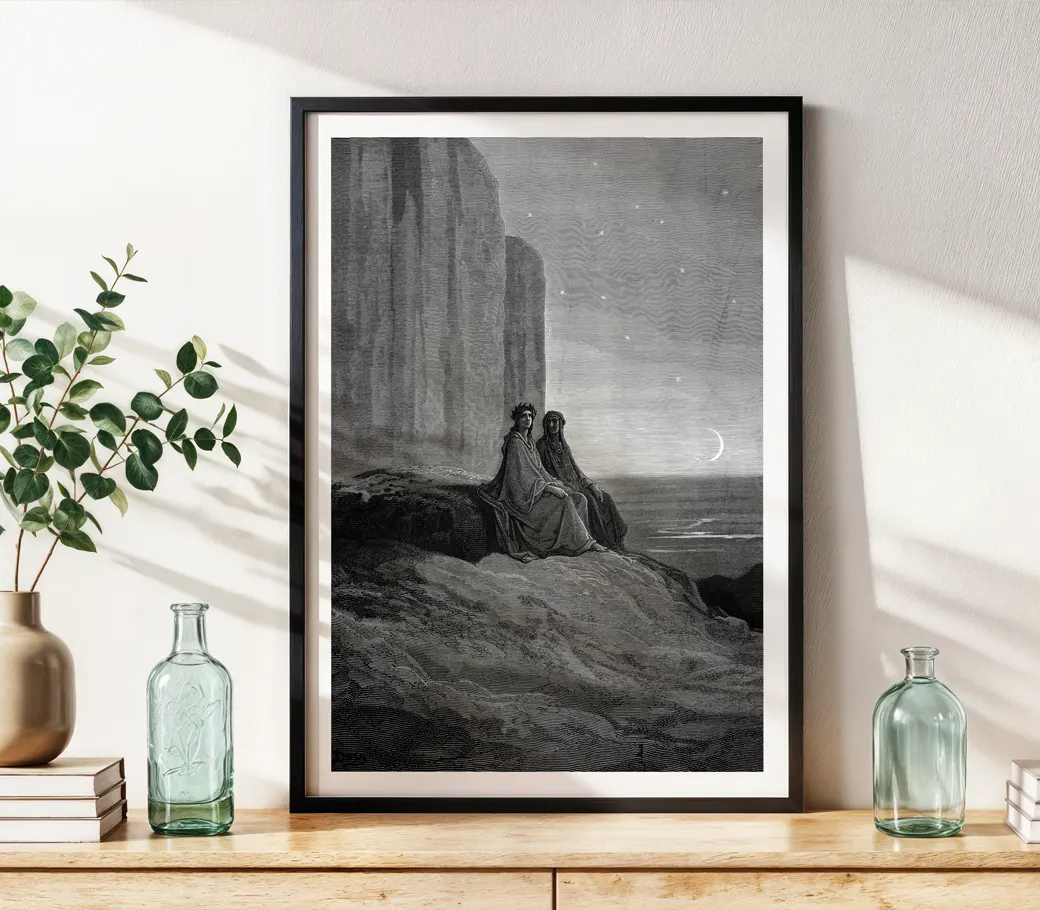 Affiche – Dante : Le crépuscule au Purgatoire (Gustave Doré, 1868) – Image 2