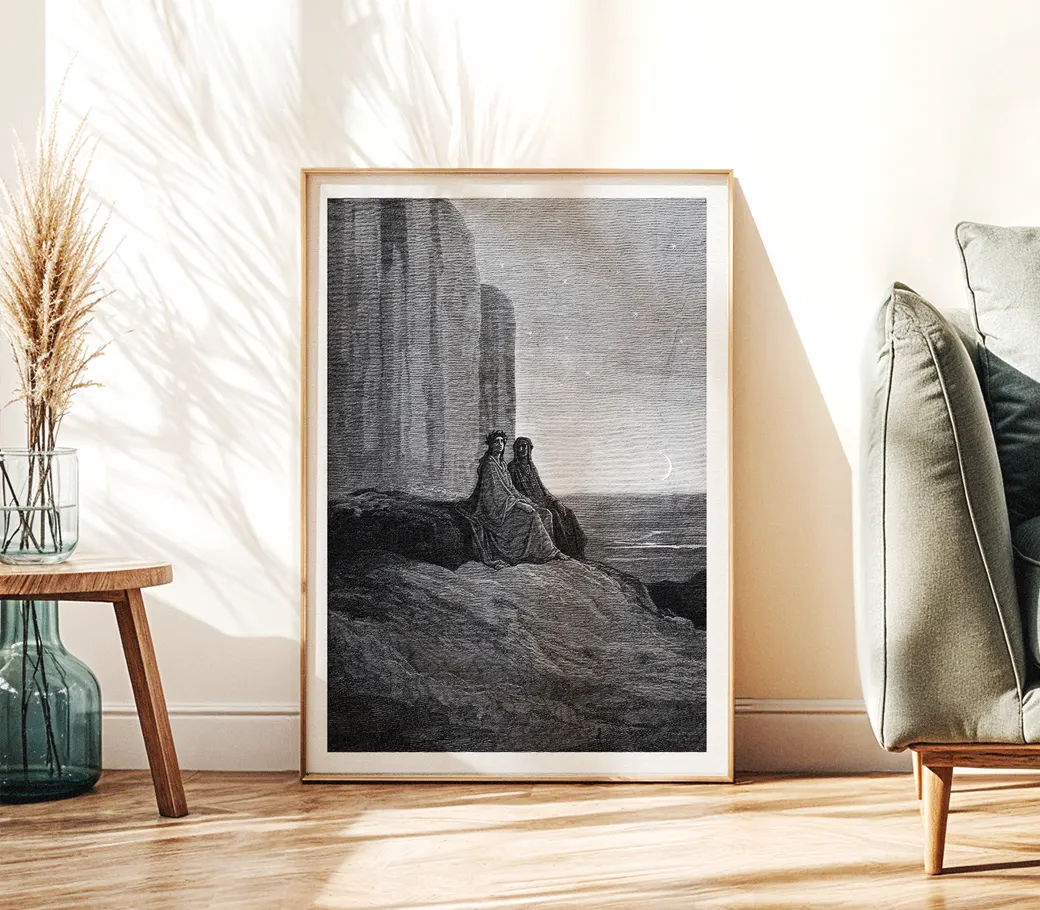 Affiche – Dante : Le crépuscule au Purgatoire (Gustave Doré, 1868) – Image 3