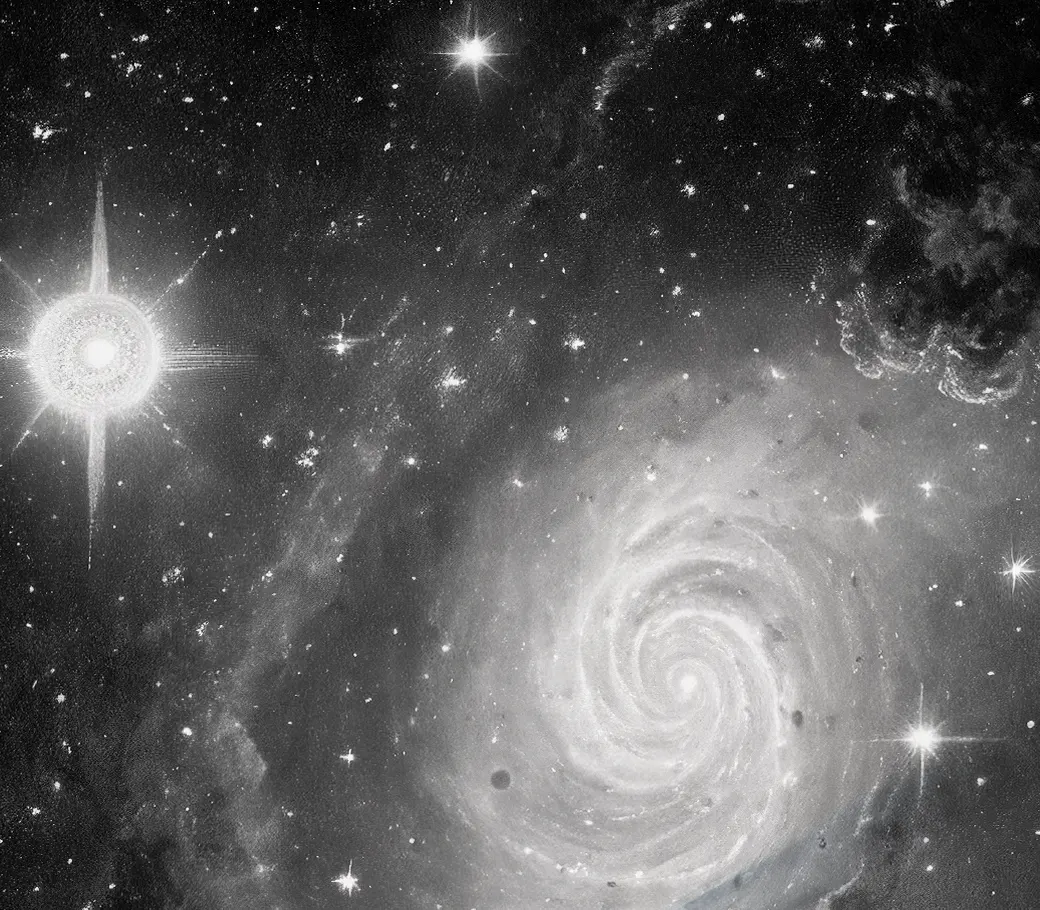 Affiche – La Danseuse Espagnole (Galaxie NGC 1566), style gravure classique – Image 5