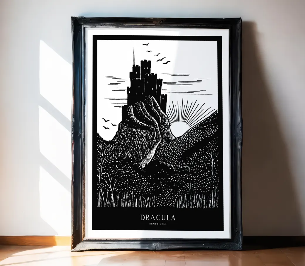 Affiche – Dracula de Bram Stoker : Couverture de la 1ʳᵉ édition américaine (1899)