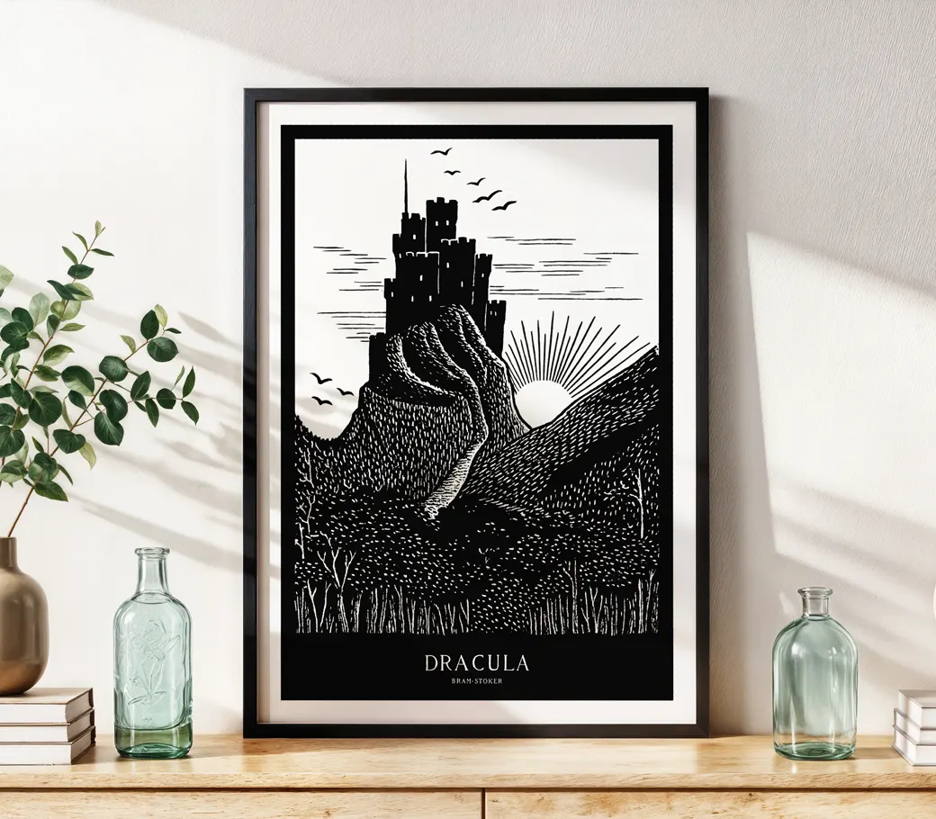 Affiche – Dracula de Bram Stoker : Couverture de la 1ʳᵉ édition américaine (1899) – Image 2